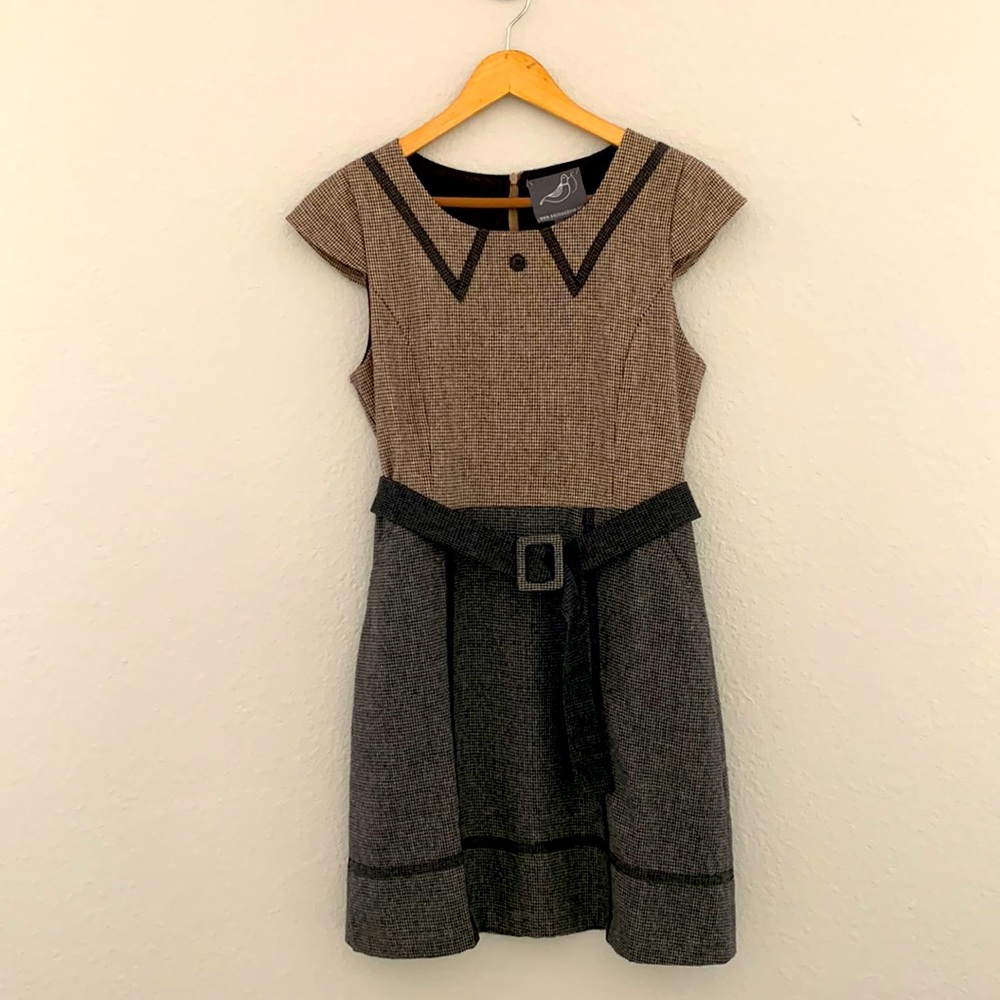 Knitted Dove Anthropologie cap-sleeve dress.